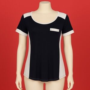 Claudia Richard Black & White Longline Tee – Medium